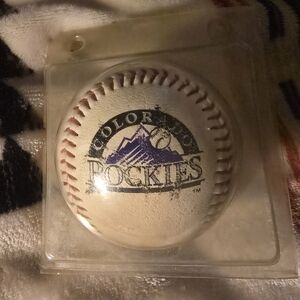 Rockies Baseball with Purple and Black Logo
